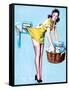 Belle Wringer Pin-Up 1941-Gil Elvgren-Framed Stretched Canvas