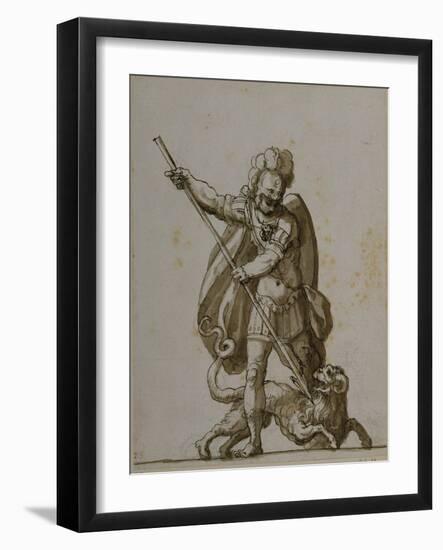 Bellerophon and the Chimaera, C.1609-Inigo Jones-Framed Giclee Print