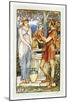 Bellerophon at the fountain-Walter Crane-Mounted Giclee Print