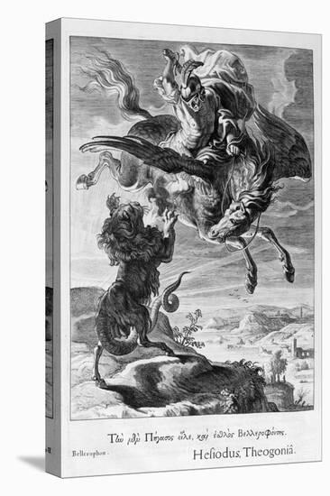 Bellerophon Fights the Chimera, 1655-Michel de Marolles-Stretched Canvas