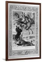 Bellerophon Fights the Chimera, 1733-Bernard Picart-Framed Giclee Print