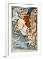 Bellerophon on Pegasus-Walter Crane-Framed Giclee Print