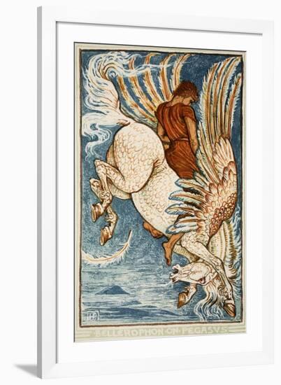 Bellerophon on Pegasus-Walter Crane-Framed Giclee Print