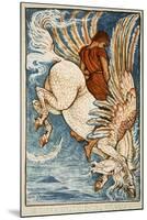 Bellerophon on Pegasus-Walter Crane-Mounted Giclee Print