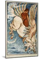 Bellerophon on Pegasus-Walter Crane-Mounted Giclee Print