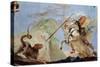 Bellerophon, Riding Pegasus, Slaying the Chimaera (Detail)-Giovanni Battista Tiepolo-Stretched Canvas
