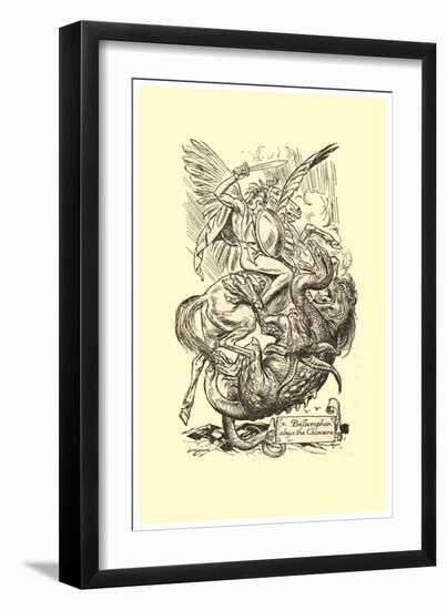 Bellerophone Slays The Chimera-Henry Matthew Brock-Framed Art Print