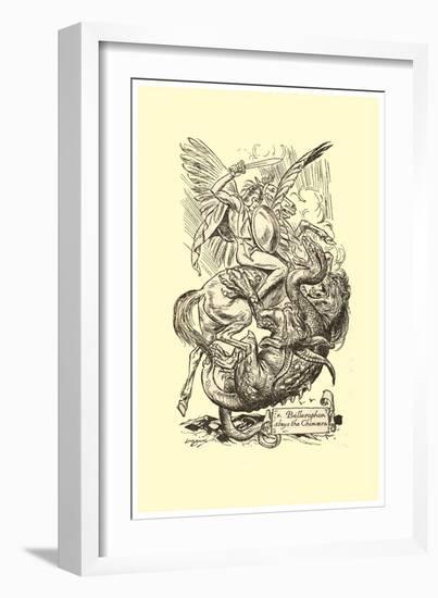 Bellerophone Slays The Chimera-Henry Matthew Brock-Framed Art Print