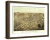 Belleville, Illinois - Panoramic Map-Lantern Press-Framed Art Print