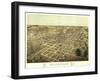 Belleville, Illinois - Panoramic Map-Lantern Press-Framed Art Print