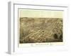 Belleville, Illinois - Panoramic Map-Lantern Press-Framed Art Print