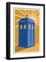 Bellevue, Washington - British Police Call Box - Letterpress-Lantern Press-Framed Art Print