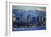 Bellevue, Washington - Lake Washington and Skyline-Lantern Press-Framed Art Print