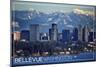 Bellevue, Washington - Lake Washington and Skyline-Lantern Press-Mounted Art Print