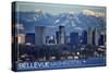 Bellevue, Washington - Lake Washington and Skyline-Lantern Press-Stretched Canvas