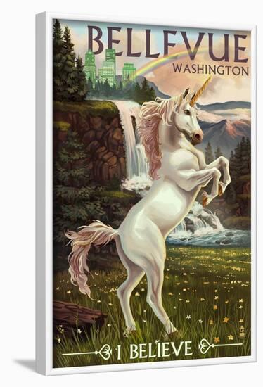 Bellevue, Washington - Unicorn-Lantern Press-Framed Art Print