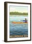 Bellingham Bay, Washington - Kayak Scene-Lantern Press-Framed Art Print