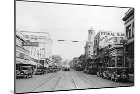 Bellingham, WA Main Street Scene Downtown Photograph - Bellingham, WA-Lantern Press-Mounted Art Print