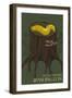 Bellingham, Washington - Banana Slug-Lantern Press-Framed Art Print