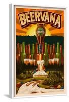 Bellingham, Washington - Beervana-Lantern Press-Framed Art Print