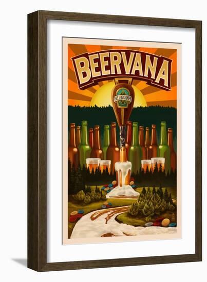 Bellingham, Washington - Beervana-Lantern Press-Framed Art Print