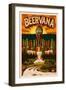 Bellingham, Washington - Beervana-Lantern Press-Framed Art Print