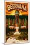 Bellingham, Washington - Beervana-Lantern Press-Mounted Art Print