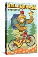 Bellingham, Washington - Bigfoot Bicyle-Lantern Press-Stretched Canvas