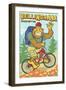 Bellingham, Washington - Bigfoot Bicyle-Lantern Press-Framed Art Print