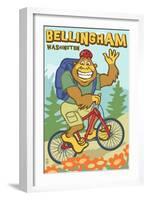 Bellingham, Washington - Bigfoot Bicyle-Lantern Press-Framed Art Print