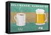 Bellingham, Washington - Coffee in the AM, Beer in the PM-Lantern Press-Framed Stretched Canvas