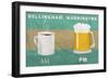 Bellingham, Washington - Coffee in the AM, Beer in the PM-Lantern Press-Framed Art Print