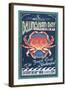 Bellingham, Washington - Dungeness Crab-Lantern Press-Framed Art Print