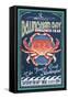 Bellingham, Washington - Dungeness Crab-Lantern Press-Framed Stretched Canvas