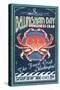 Bellingham, Washington - Dungeness Crab-Lantern Press-Stretched Canvas