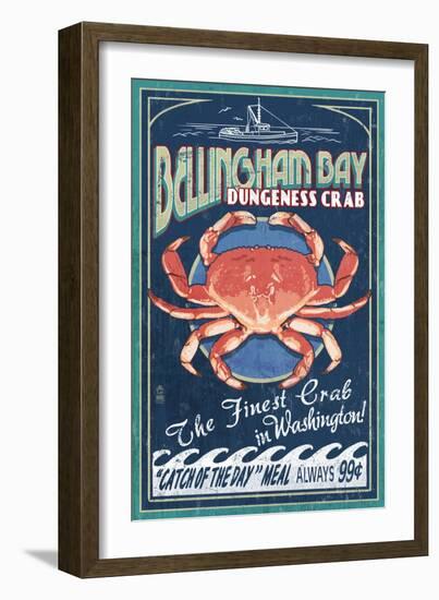 Bellingham, Washington - Dungeness Crab-Lantern Press-Framed Art Print