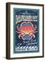 Bellingham, Washington - Dungeness Crab-Lantern Press-Framed Art Print