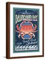 Bellingham, Washington - Dungeness Crab-Lantern Press-Framed Art Print