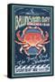 Bellingham, Washington - Dungeness Crab-Lantern Press-Framed Stretched Canvas