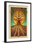 Bellingham, Washington - Guitar Tree-Lantern Press-Framed Art Print