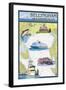 Bellingham, Washington - Nautical Chart-Lantern Press-Framed Art Print