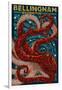 Bellingham, Washington - Octopus Mosaic-Lantern Press-Framed Art Print