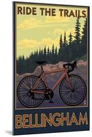 Bellingham, Washington - Ride the Trails-Lantern Press-Mounted Art Print