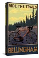 Bellingham, Washington - Ride the Trails-Lantern Press-Stretched Canvas