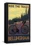 Bellingham, Washington - Ride the Trails-Lantern Press-Framed Stretched Canvas