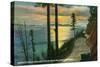 Bellingham, Washington, Sunset View from Chuckanut Drive, near Bellingham-Lantern Press-Stretched Canvas