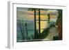 Bellingham, Washington, Sunset View from Chuckanut Drive, near Bellingham-Lantern Press-Framed Art Print