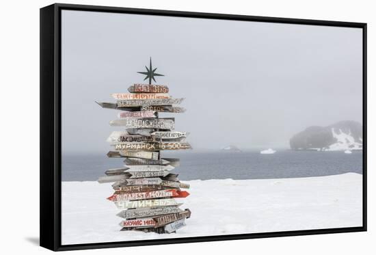 Bellingshausen (Russian) or Frei (Chilean) Base, South Shetland Island Group, Antarctica-Michael Nolan-Framed Stretched Canvas