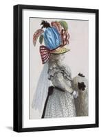 Bellona Cap and Dress Made of a White Follard Shirt-Claude-Louis Desrais-Framed Giclee Print