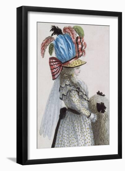 Bellona Cap and Dress Made of a White Follard Shirt-Claude-Louis Desrais-Framed Giclee Print